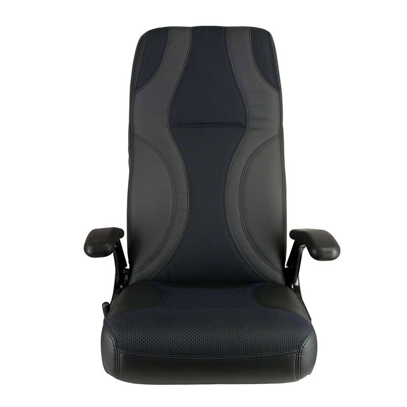 Norwegian Helm Seat with Charcoal and Black Upholstery image number null