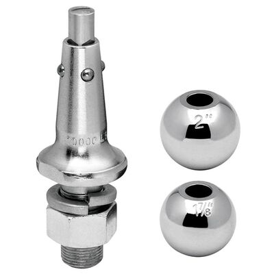 Interchangeable Trailer Hitch Ball with 1" Shank 1 7/8" and 2" Balls