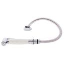 Deck-Mount Sprayer Hammer-Head Warm White Sprayer, 6' Stainless Steel Hose, Elite Holder image number 1