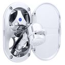 Trinidad Transom Shower Cold Only, Chrome Cup & Lid, Small Chrome Sprayer, 10' White Rubber Hose, Chrome Trinidad Handle image number 2