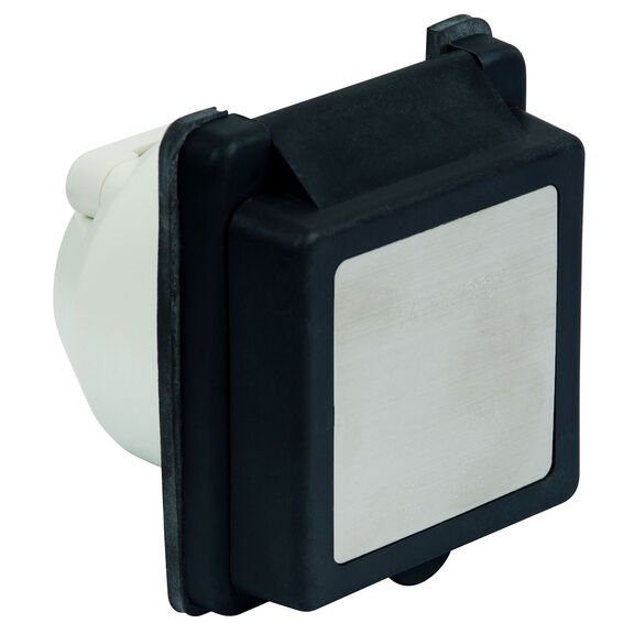 Inlet, 30A 125V, Square, Black, OEM image number 0