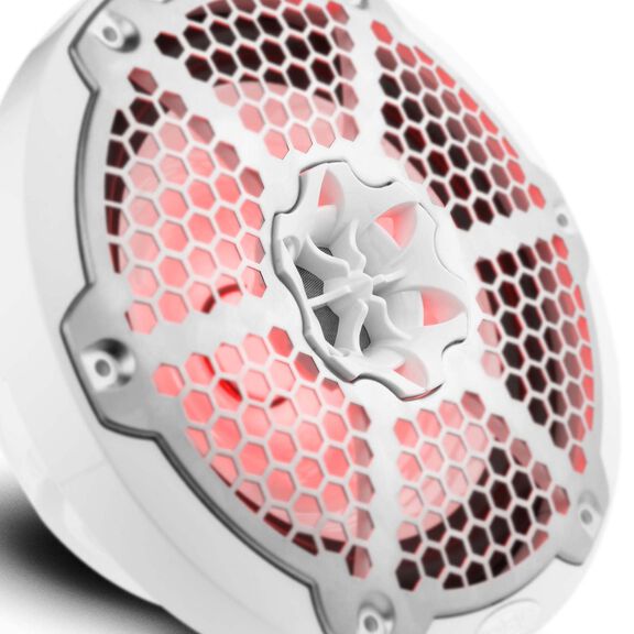 HYDRO 8" 2-Way Marine Speakers with Integrated RGB LED Lights, 375 Watts, White image number 3