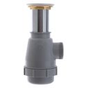 1-3/4" Drain, Touch Trap Sink Drain with Cover no Overflow, 1-1/4"-M Thread Chrome image number 4