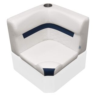 Wise DLX133-1904 DLX Series Pontoon Corner Cushion Set - White / Mariner Blue