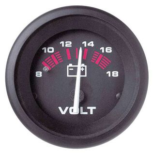 Amega Series Voltmeter Gauge, 8-18V