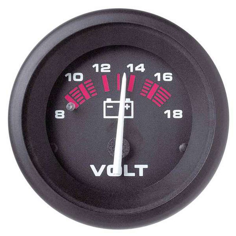 Amega Series Voltmeter Gauge, 8-18V image number null