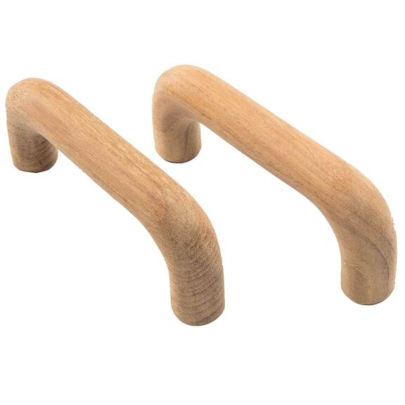 3-5/8" Teak Handle Drawer Pull image number 1
