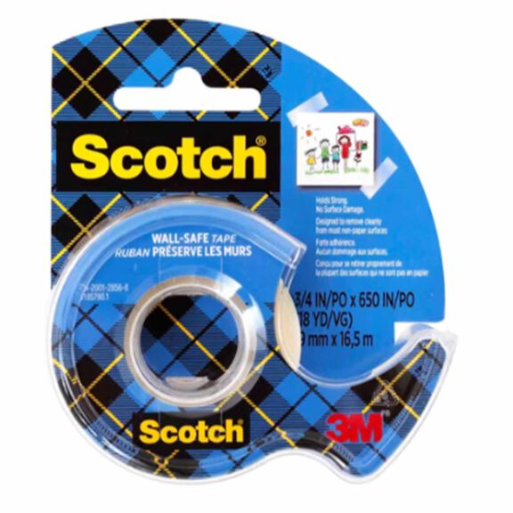 Scotch&reg; Wall-Safe Tape 813, 3/4 in x 1296 in image number 0