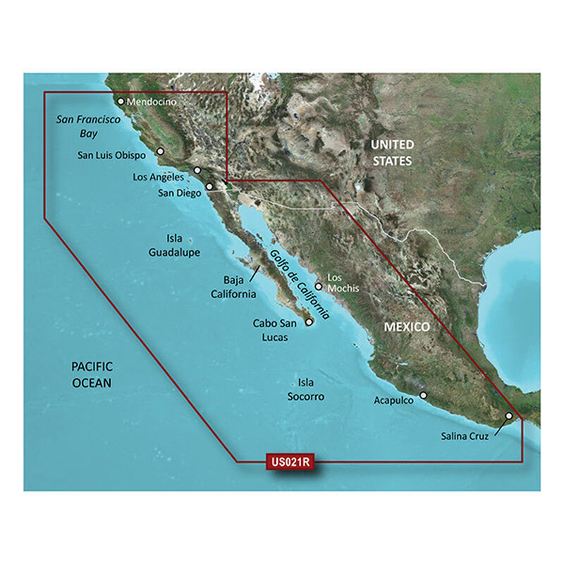 VUS021R California to Mexico BlueChart g3 Vision microSD/SD Card image number 0