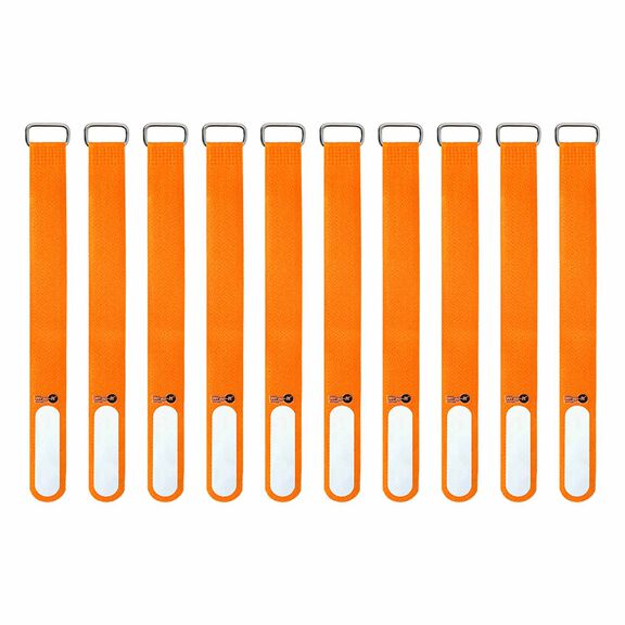 8" Storage Cinch Straps, 9-Pack, Orange image number 3