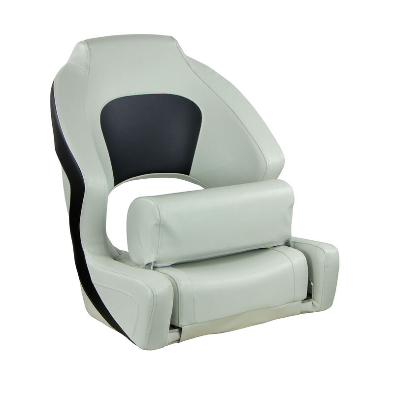 Deluxe Sport Flip-Up Seat, Charcoal And White Upholstery image number 1