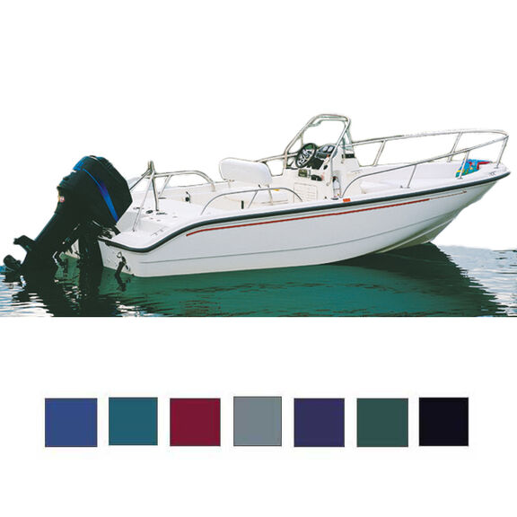 Whaler Style Boat Covers, 13'5"-14'4" Center Line Length, 72" Beam, Black image number 0
