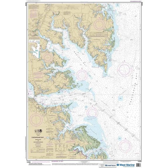 Maptech&reg; NOAA Recreational Waterproof Chart-Chesapeake Bay Mobjack Bay and York River Entrance, 12238 image number 0