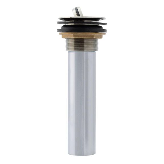 1-1/2" Drain, Flip Drain no Overflow, Straight, 1-1/4" Sweat Brushed Nickel image number 1