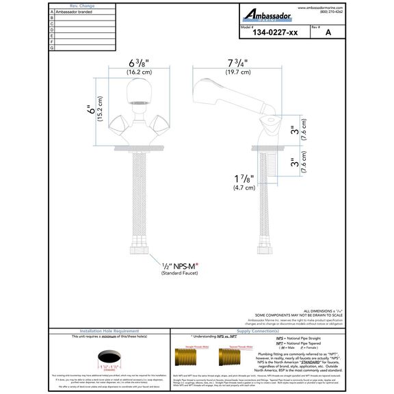 Trinidad Head/Shower Combo Faucet Pull-Out Kitchen Sprayer, 6' White Rubber Hose Chrome/White image number 3