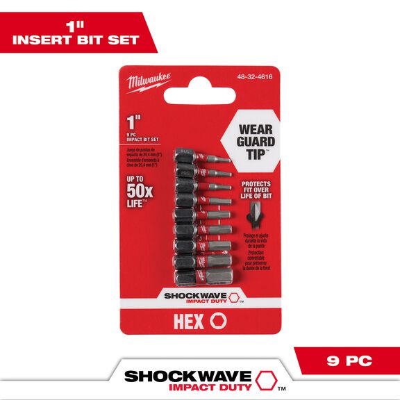 SHOCKWAVE&trade; Impact Hex Insert Bit Set, 9 Piece image number 0