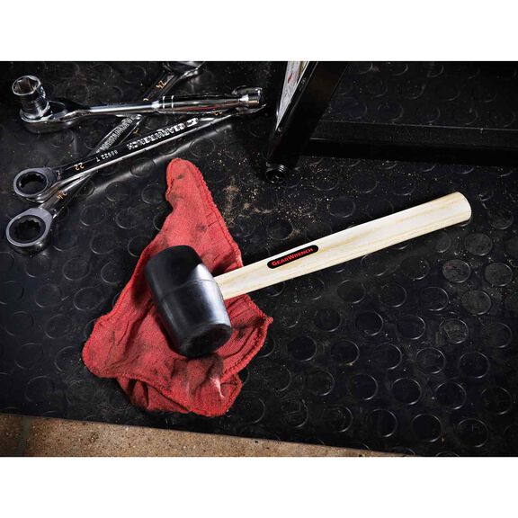16 oz. Rubber Mallet with Hickory Handle image number 3