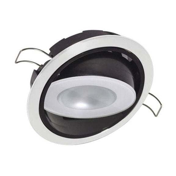 Positionable Mirage Down Light, 380 Lumen, White/Red/Blue, White Finish image number 0