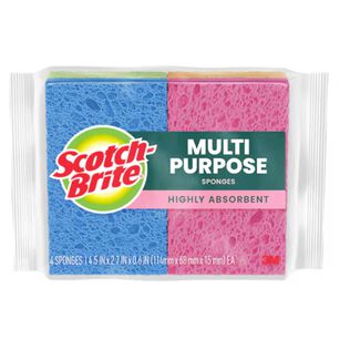 Scotch-Brite&reg; Multi-Purpose Sponges 7274-10, 4 each/pack