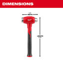32oz Dead Blow Ball Peen Hammer image number 2