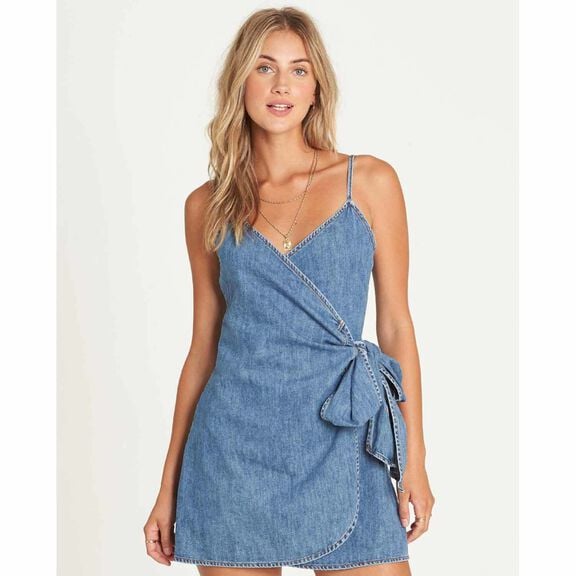 white christmas dresses Take A Look Reversible Dress - Laguna Blue