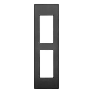 Vimar Arke 2-Module Classic Cover Plate for Panel Mounting, Technopolymer, Black