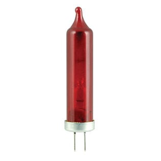 Miniature Halogen Lamp, Bi-Pin Bulb, Red