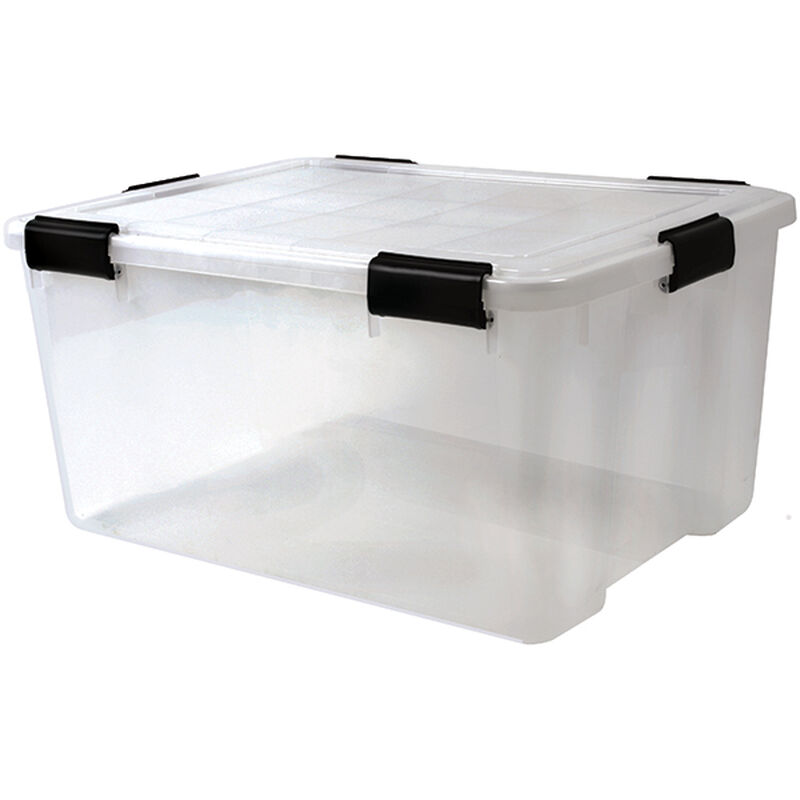 IRIS USA, INC. 62.8 qt. Water Tight Storage Box, Clear