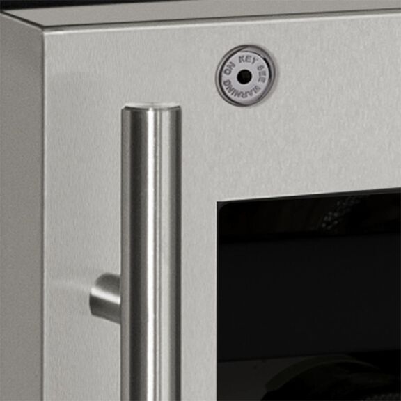 24" 5 Class Stainless Beverage Center with Lock, Right Hinge image number 3