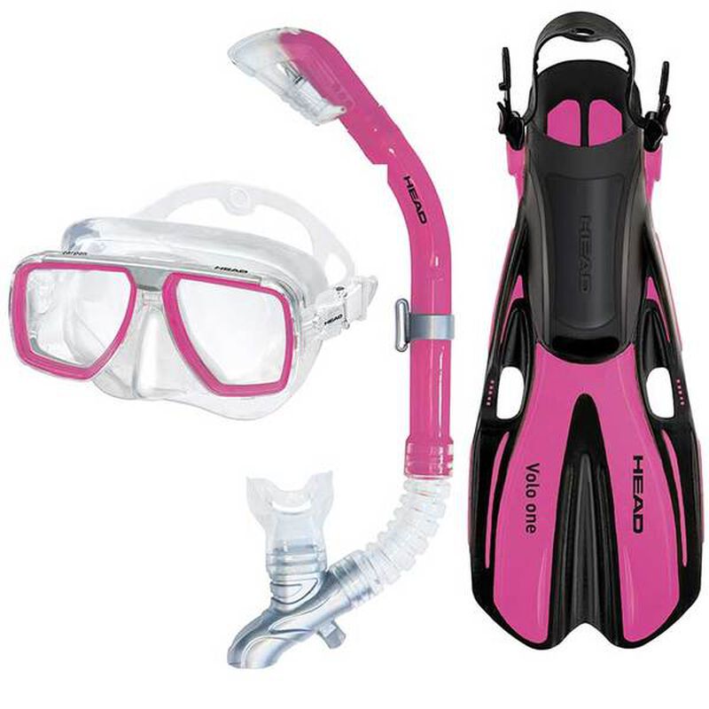 Tarpon/Barracuda/Volo One Snorkel Set, Pink, Small West Marine