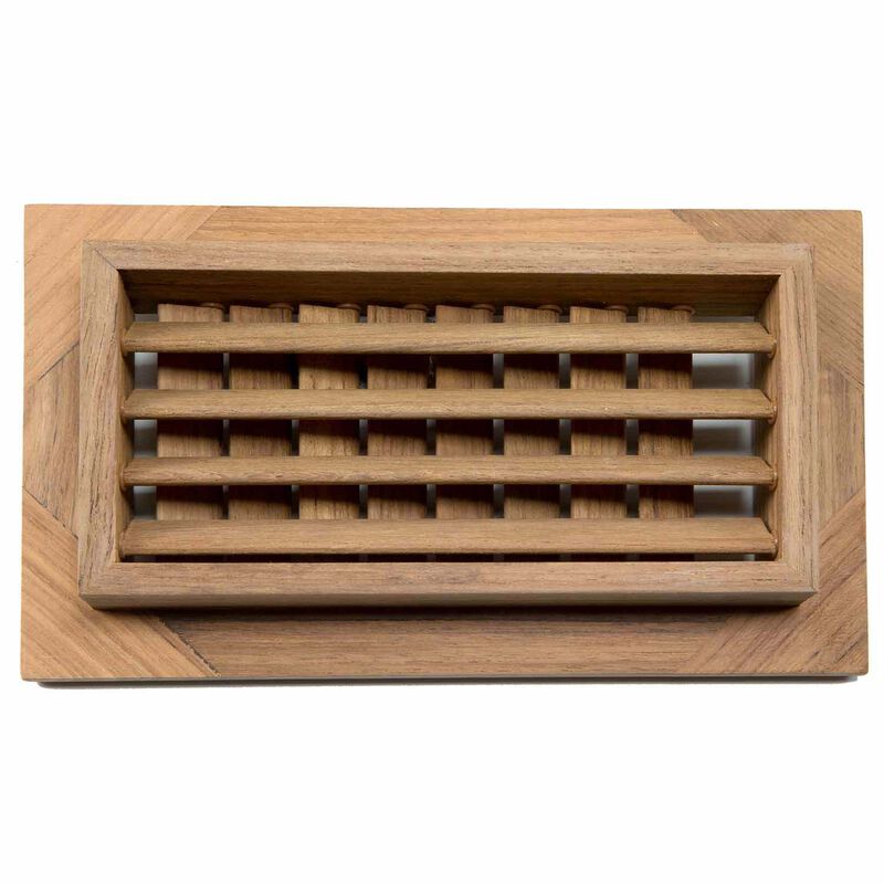 Teak Air Conditioning Vent, 9 3/4 x 5 3/4 | West Marine