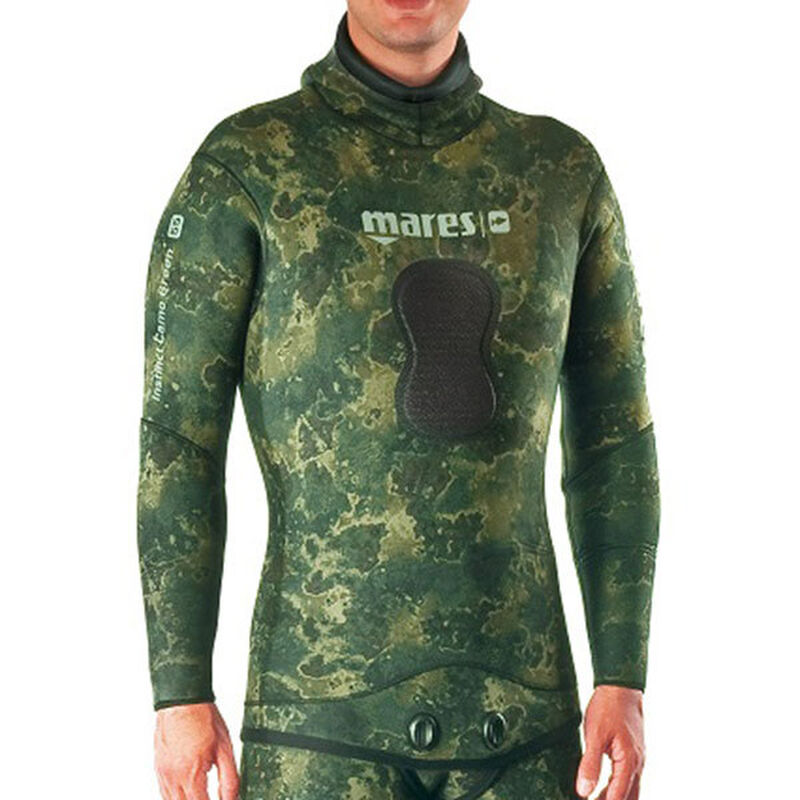 Instinct Wetsuit Jacket Camo Green, 7mm, Size 6 image number 0