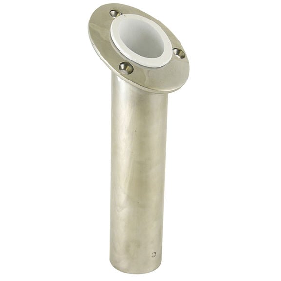 30&deg; Stainless Steel Oval Flush Mount Rod Holder image number 0