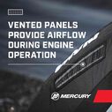 Mercury 8M0228511 3.4L V6 200hp FourStroke Outboard Vented Splash Cover image number 4