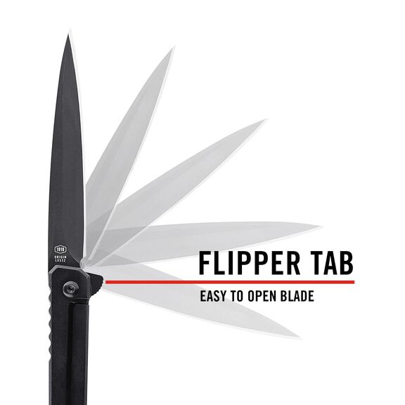 LX352 Founder's Collection Origin Knife Black, Stiletto Blade image number 2