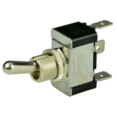 Chrome Plated Toggle Switch, On/Off/On, SPDT