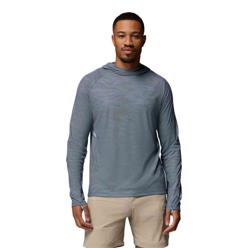 Columbia Men's Terminal Deflector Zero II Hooded Shirt, in Navy, Size Medium | by West Marine