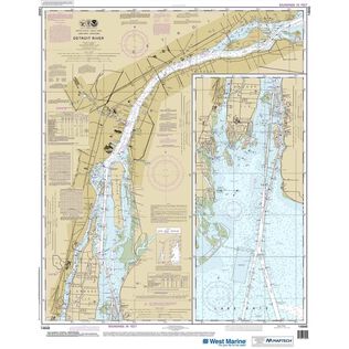 Maptech&reg; NOAA Recreational Waterproof Chart-Detroit River, 14848