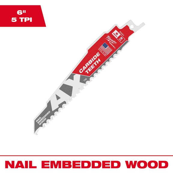 The Ax&trade; with Carbide Teeth SAWZALL&trade;&nbsp;Blade 6" 5T image number 0
