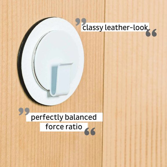 Magnetic Hook "CLEVER", Includes Metal-Nano-Gel-Pad, White image number 5