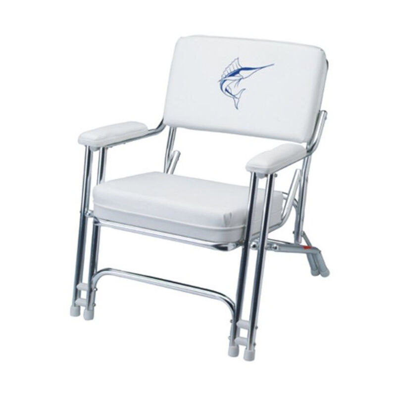 GARELICK Mariner Folding Deck Chair with Sewn Cushions West Marine