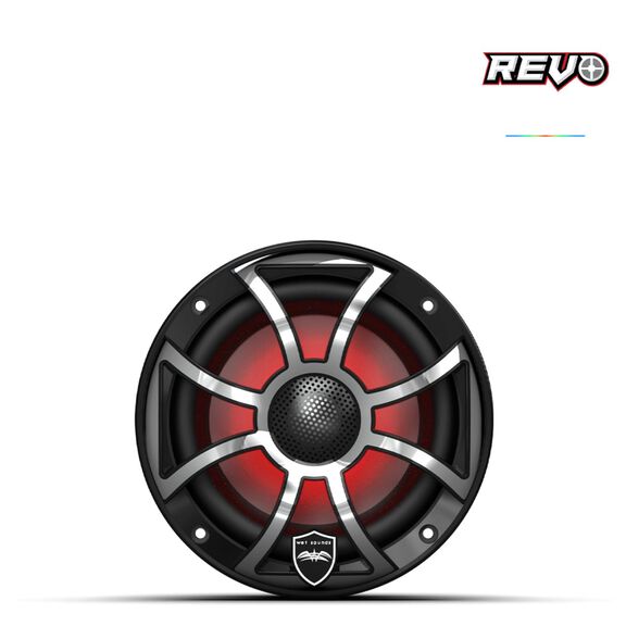Wet Sounds REVO 6.5 inch High Output Coaxial Speakers w/ XS-Black Stainless Steel RGB Grilles image number 1
