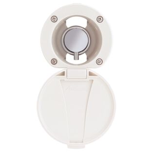 Aidack Recessed Control Valve Hot/Cold Mixer, Warm White Cup & Lid, Chrome Aidack Handle