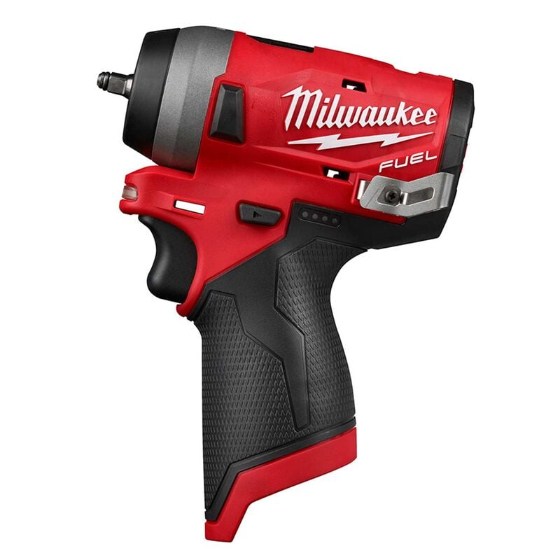 Milwaukee M12 Stubby Impact Wrench With 1/4"" Drive 100 Ft-Lb Torque (2552-20)