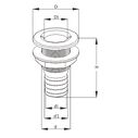 SEAFLO Marine Thru Hull Fittings (Plastic) 5/8", White image number 1