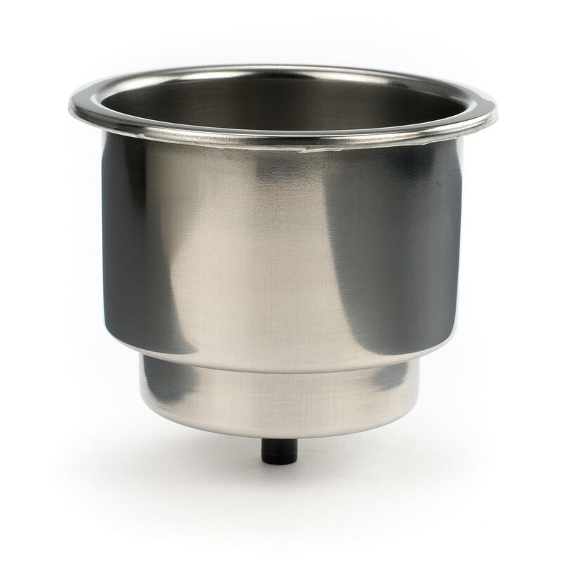 Whitecap S-3511c Flush Cupholder w/Drain - 302 Stainless Steel