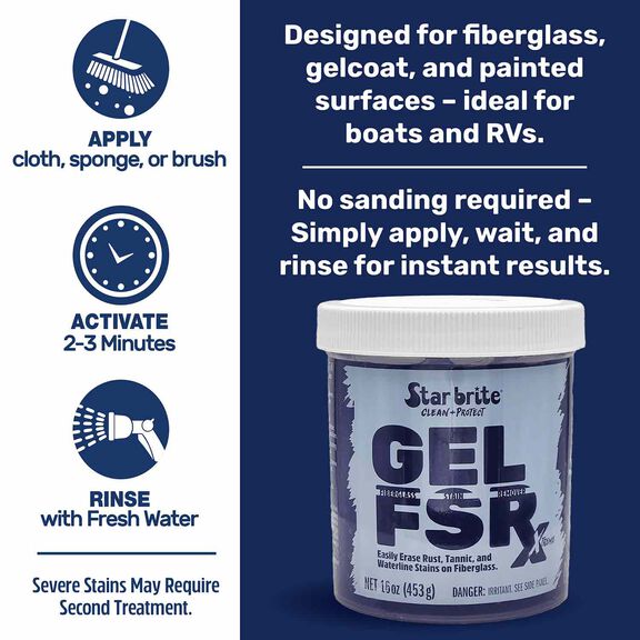 GEL FSR Xtreme Fiberglass Stain Remover, 16oz. image number 2