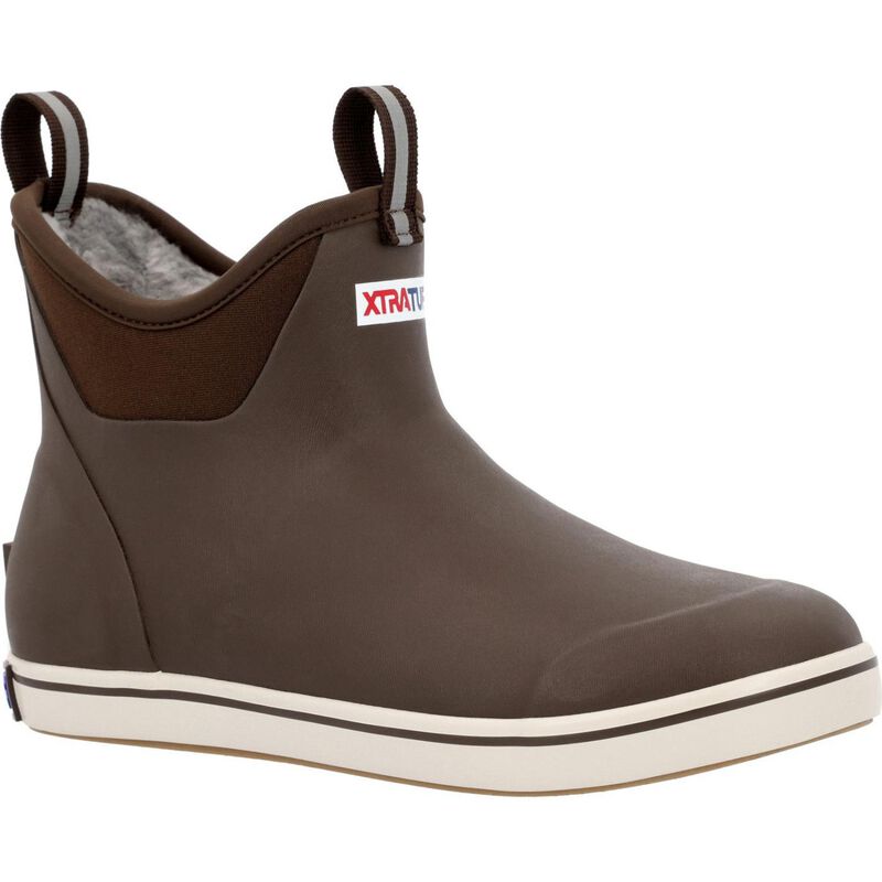 Xtratuf Men's Cold Weather Fleece Lined Ankle Deck Boots, in Brown, Size 9 | by West Marine