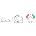 SEAFLO Horizontal Mount Bi-Color Bow Navigation Light, 2 Nautical Miles Visibility (04-Series) image number 1