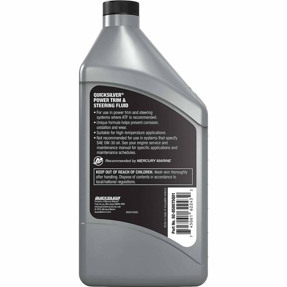 QUICKSILVER 858075Q01 Power Trim and Steering Fluid, 32 oz. | West 